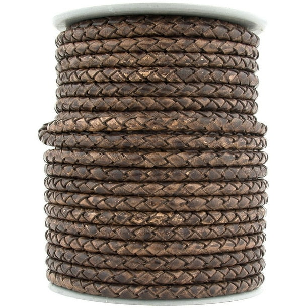Xsotica® 3.0MM Dual Braided Bolo Leather Cords-1 Yard Leather Cord